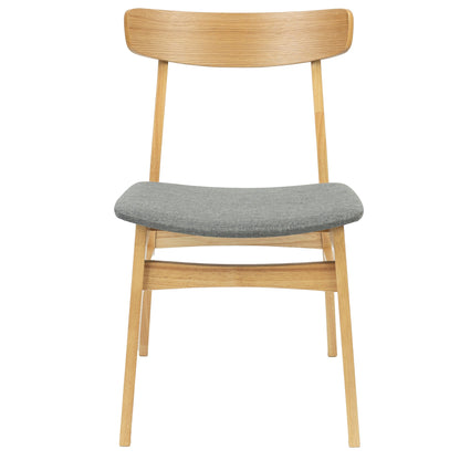 Oscar 5pc Breakfast Nook Set 100cm Round Table with 4 Fabric Chairs - Cosy Abode