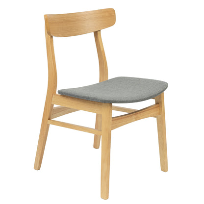 Oscar 5pc Breakfast Nook Set 100cm Round Table with 4 Fabric Chairs - Cosy Abode