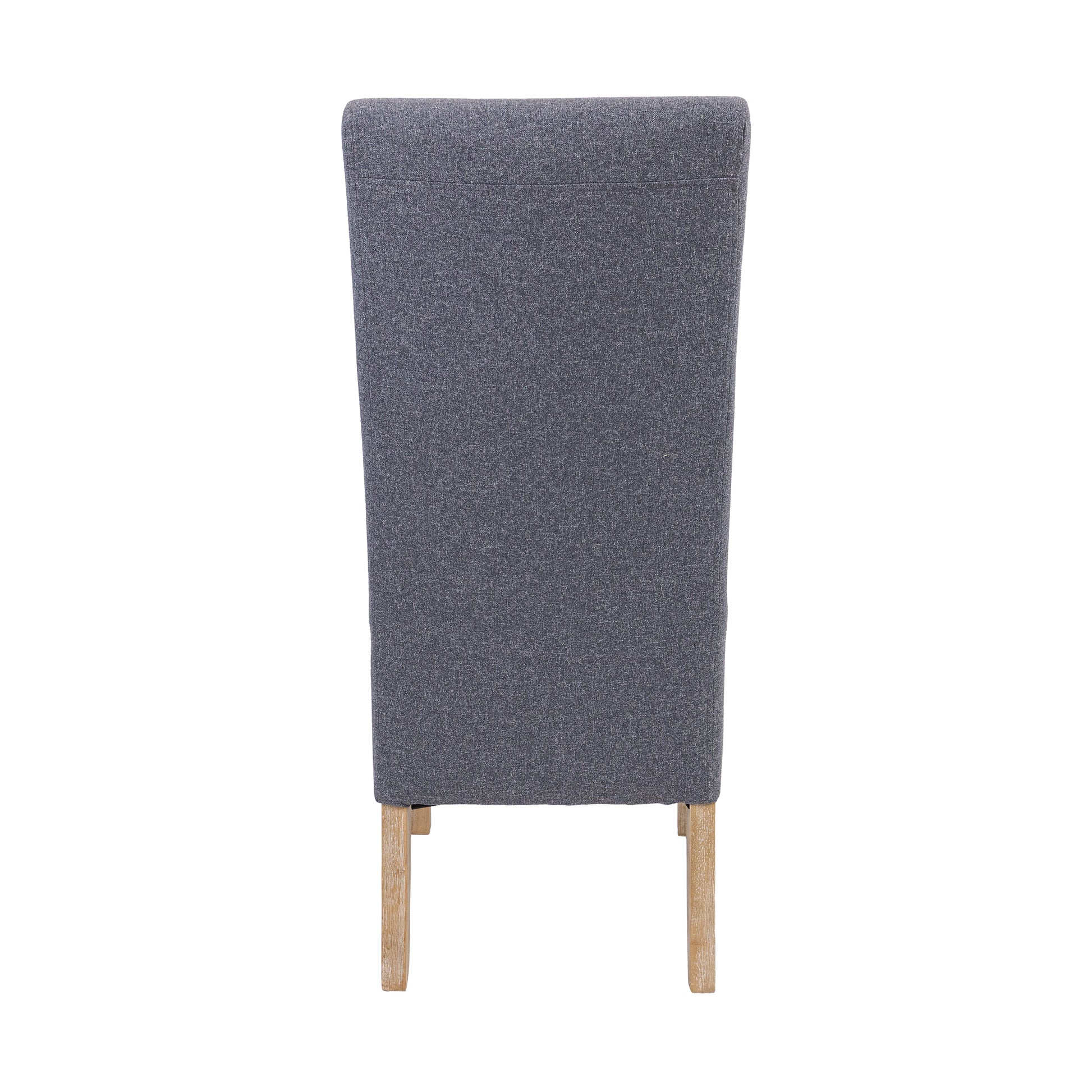 Jackson Dining Chair Set of 8 Fabric Seat Solid Pine Wood Furniture - Grey - Cosy Abode