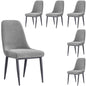 Eva Dining Chair Set of 6 Fabric Seat with Metal Frame - Grey - Cosy Abode