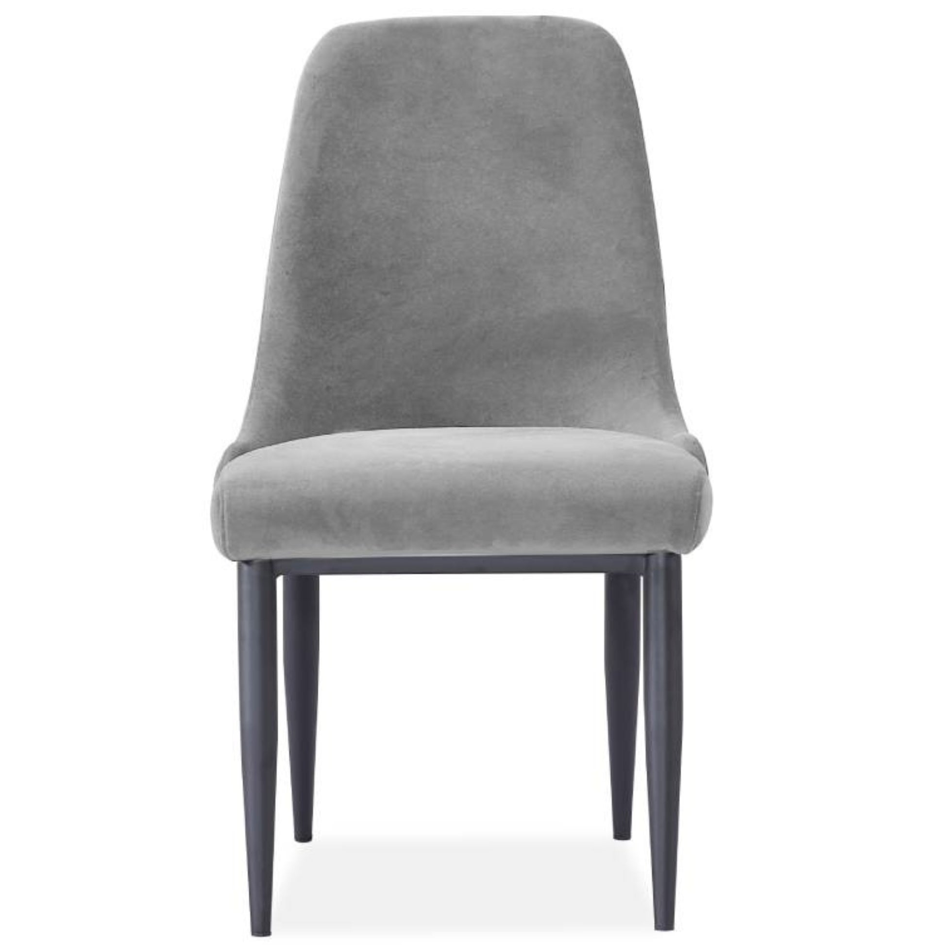 Eva Dining Chair Set of 6 Fabric Seat with Metal Frame - Grey - Cosy Abode
