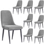 Eva Dining Chair Set of 8 Fabric Seat with Metal Frame - Grey - Cosy Abode