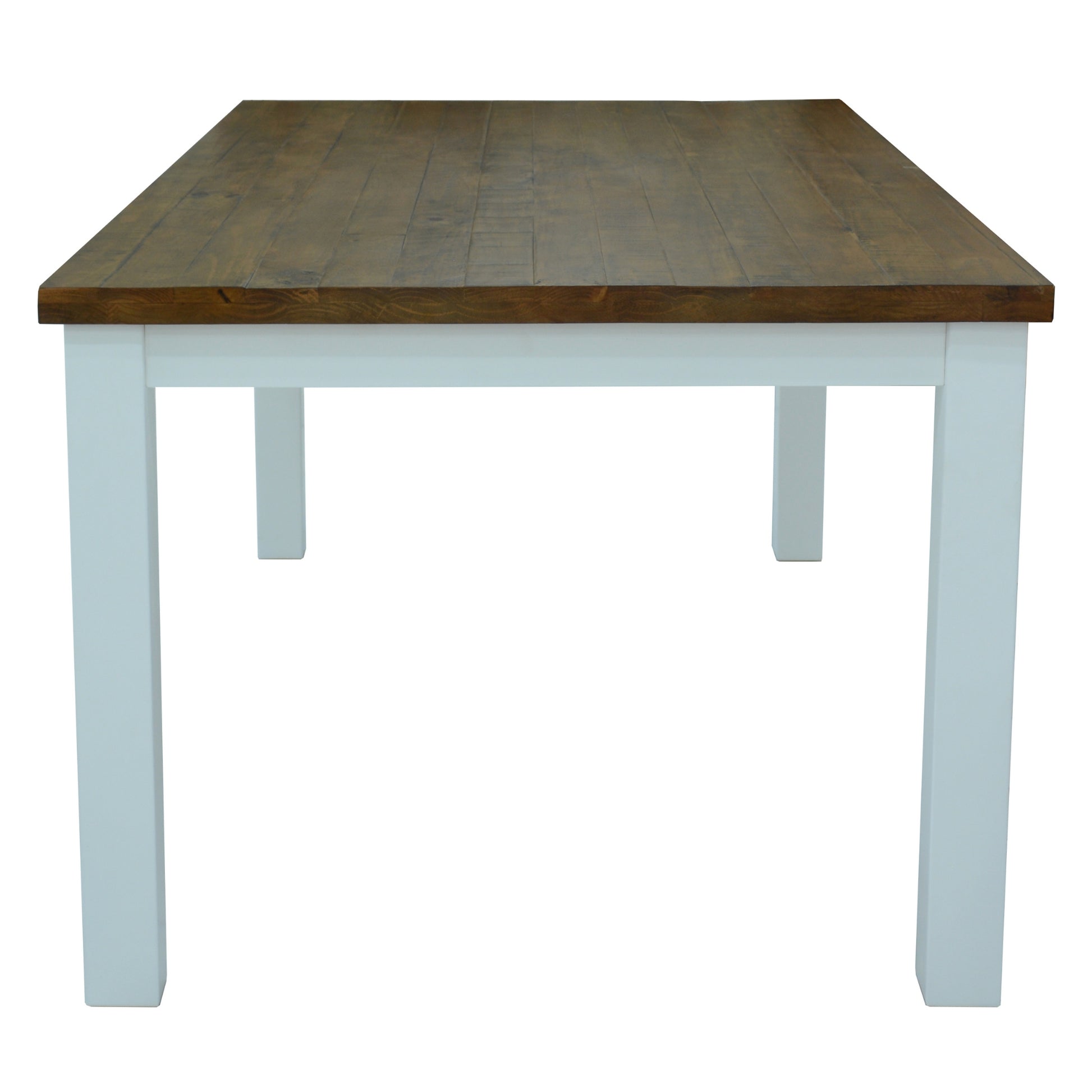 Norah 7pc Dining Set Table 180cm Solid Acacia Wood White Crossback Chair - Cosy Abode