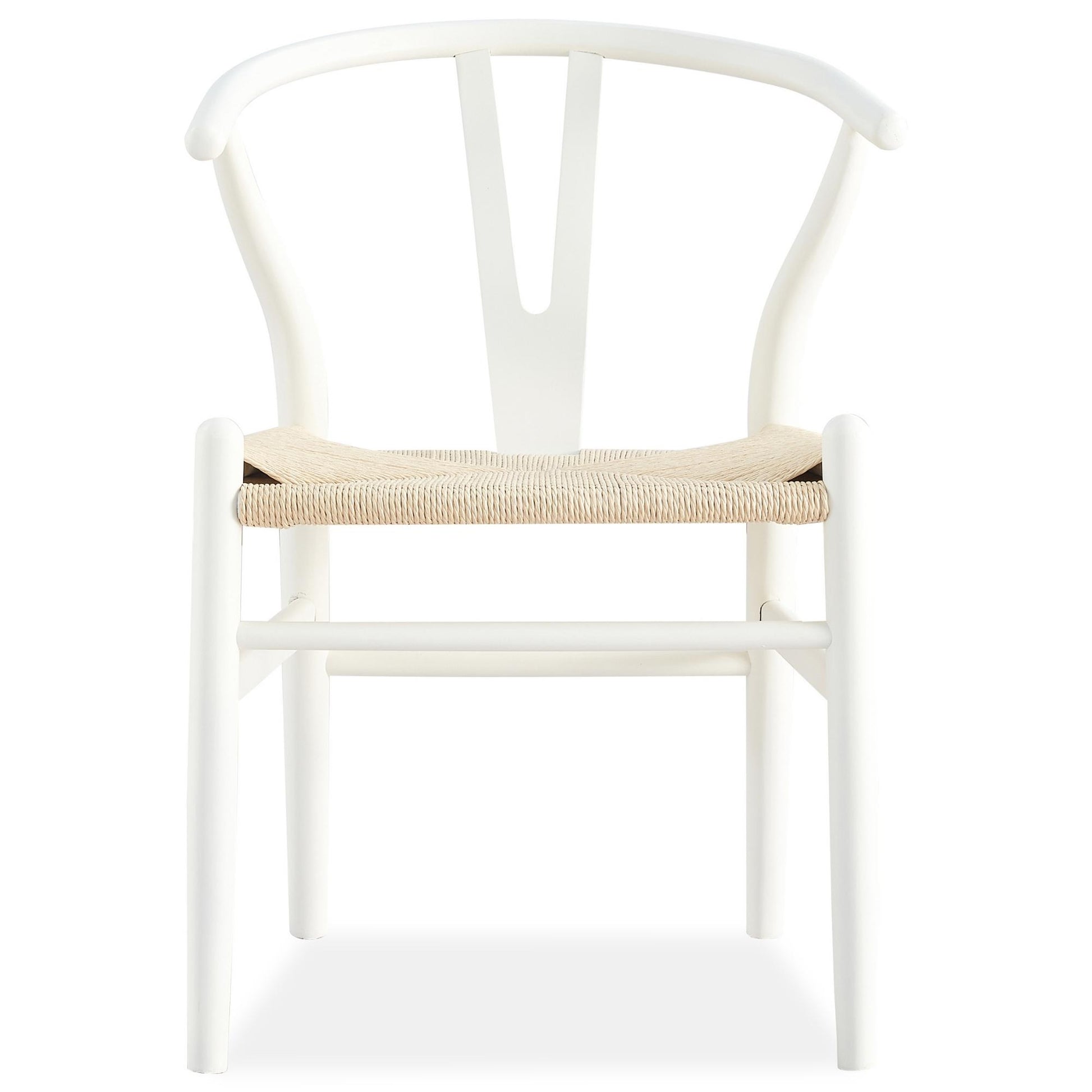 Norah 7pc Dining Set Table 180cm Solid Acacia Wood White Wishbone Chair - Cosy Abode