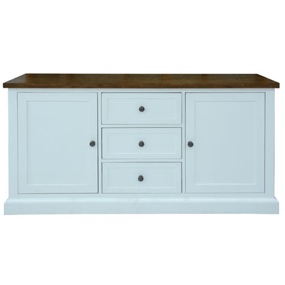 Norah Buffet Table 165cm 3 Door 3 Drawer Solid Acacia Timber Wood - Cosy Abode