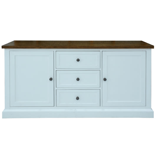 Norah Buffet Table 165cm 3 Door 3 Drawer Solid Acacia Timber Wood - Cosy Abode