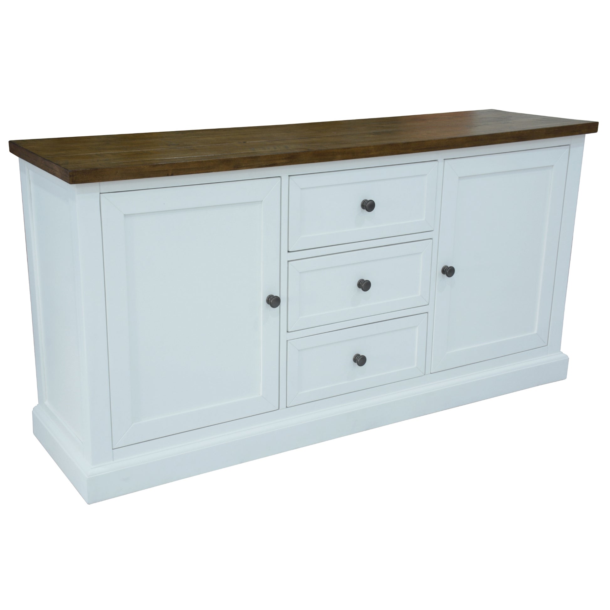 Norah Buffet Table 165cm 3 Door 3 Drawer Solid Acacia Timber Wood - Cosy Abode