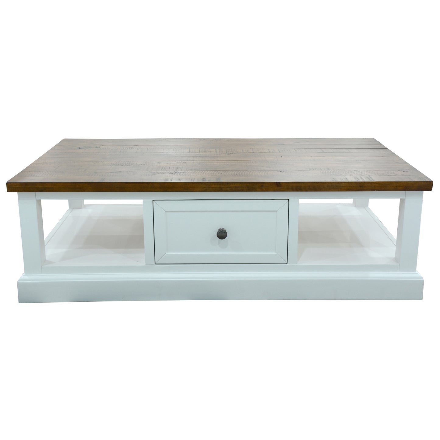 Norah Coffee Table 130cm 2 Drawer Solid Acacia Timber Wood - Cosy Abode