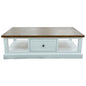 Norah Coffee Table 130cm 2 Drawer Solid Acacia Timber Wood - Cosy Abode
