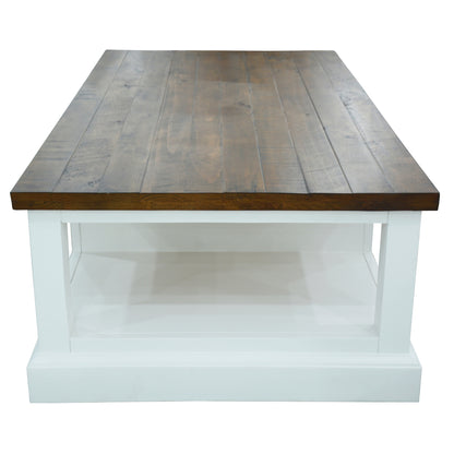 Norah Coffee Table 130cm 2 Drawer Solid Acacia Timber Wood - Cosy Abode
