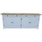 Lavasa Buffet Table 208cm 4 Doors Drawers Solid Mango Wood Farmhouse Furniture - Cosy Abode