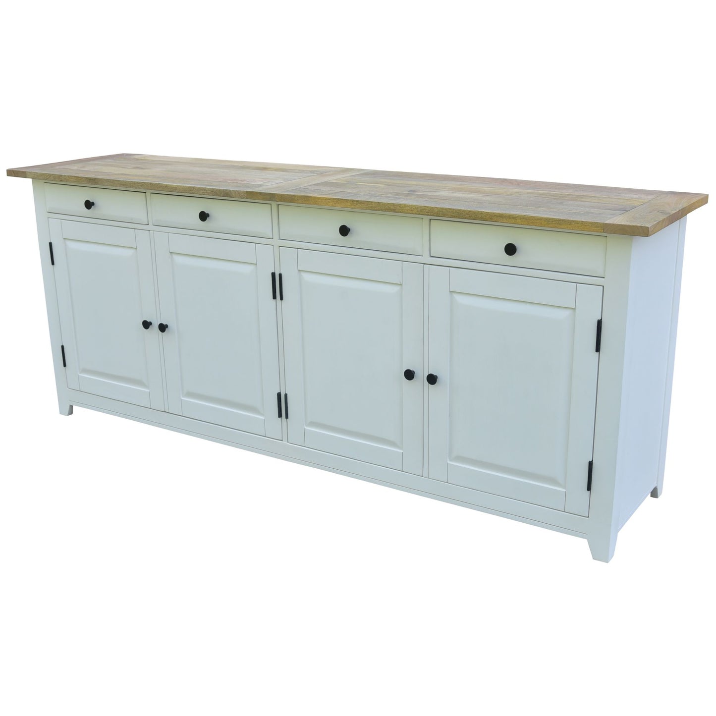 Lavasa Buffet Table 208cm 4 Doors Drawers Solid Mango Wood Farmhouse Furniture - Cosy Abode