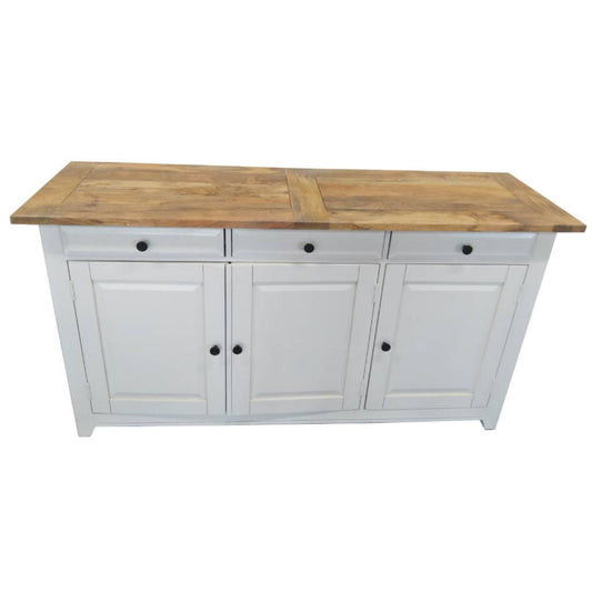 Lavasa Buffet Table 160cm 3 Doors Drawers Solid Mango Wood Farmhouse Furniture - Cosy Abode