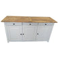 Lavasa Buffet Table 160cm 3 Doors Drawers Solid Mango Wood Farmhouse Furniture - Cosy Abode