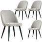 Erin Dining Chair Set of 4 Fabric Seat with Metal Frame - Quartz - Cosy Abode