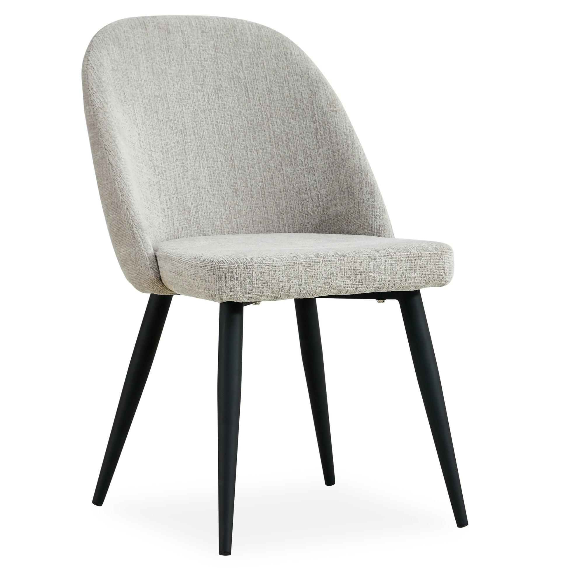 Erin Dining Chair Set of 4 Fabric Seat with Metal Frame - Quartz - Cosy Abode