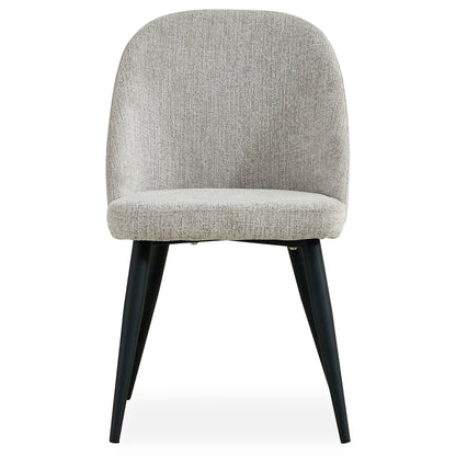 Erin Dining Chair Set of 6 Fabric Seat with Metal Frame - Quartz - Cosy Abode