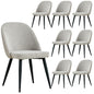 Erin Dining Chair Set of 8 Fabric Seat with Metal Frame - Quartz - Cosy Abode