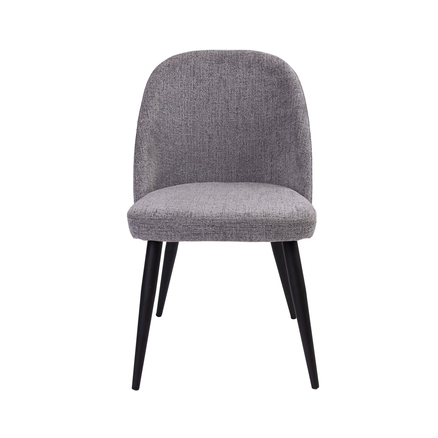 Erin Dining Chair Set of 6 Fabric Seat with Metal Frame - Fog - Cosy Abode