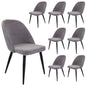 Erin Dining Chair Set of 8 Fabric Seat with Metal Frame - Fog - Cosy Abode