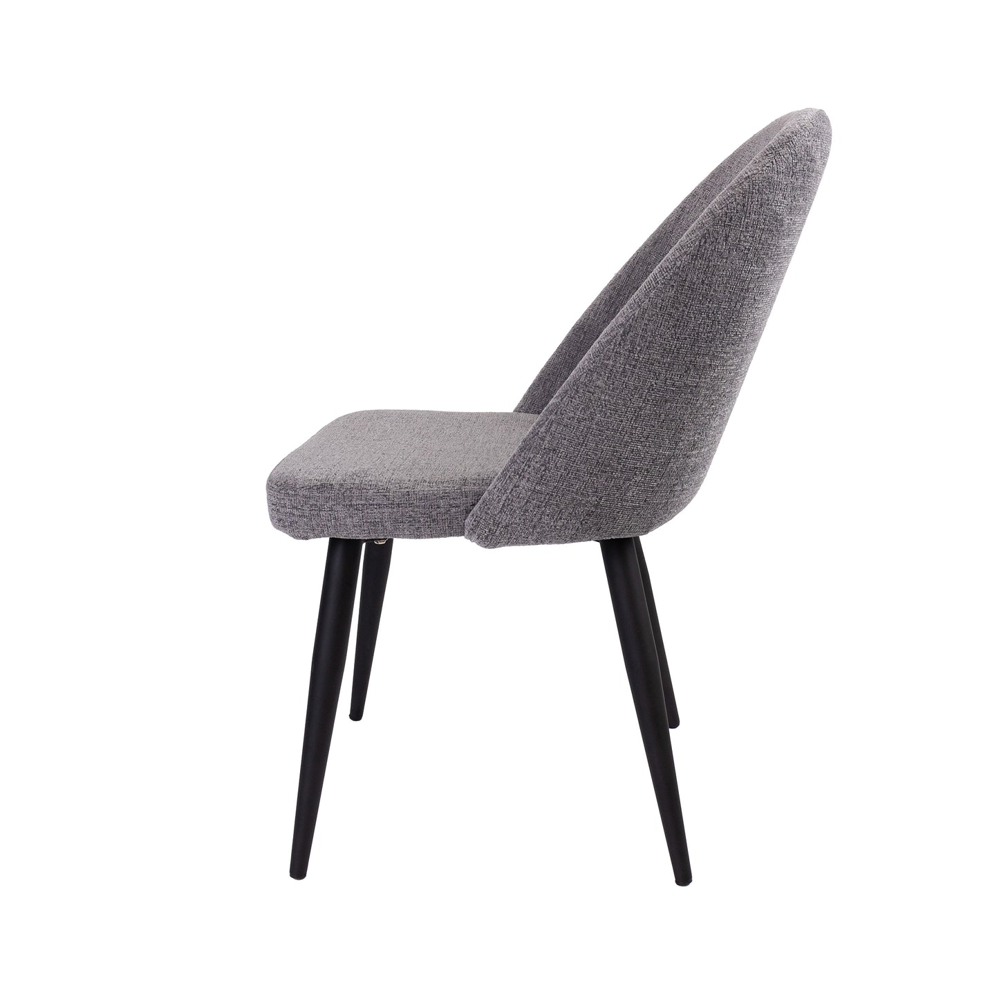 Erin Dining Chair Set of 8 Fabric Seat with Metal Frame - Fog - Cosy Abode