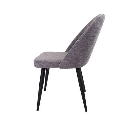 Erin Dining Chair Set of 8 Fabric Seat with Metal Frame - Fog - Cosy Abode