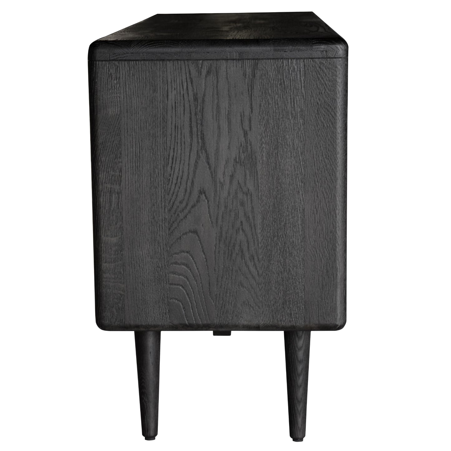 Claire Sideboard Buffet Table 160cm 3 Door Solid Oak Timber Wood - Black - Cosy Abode