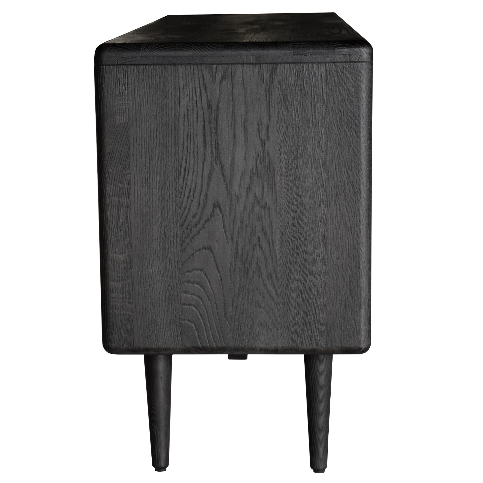 Claire Sideboard Buffet Table 160cm 3 Door Solid Oak Timber Wood - Black - Cosy Abode