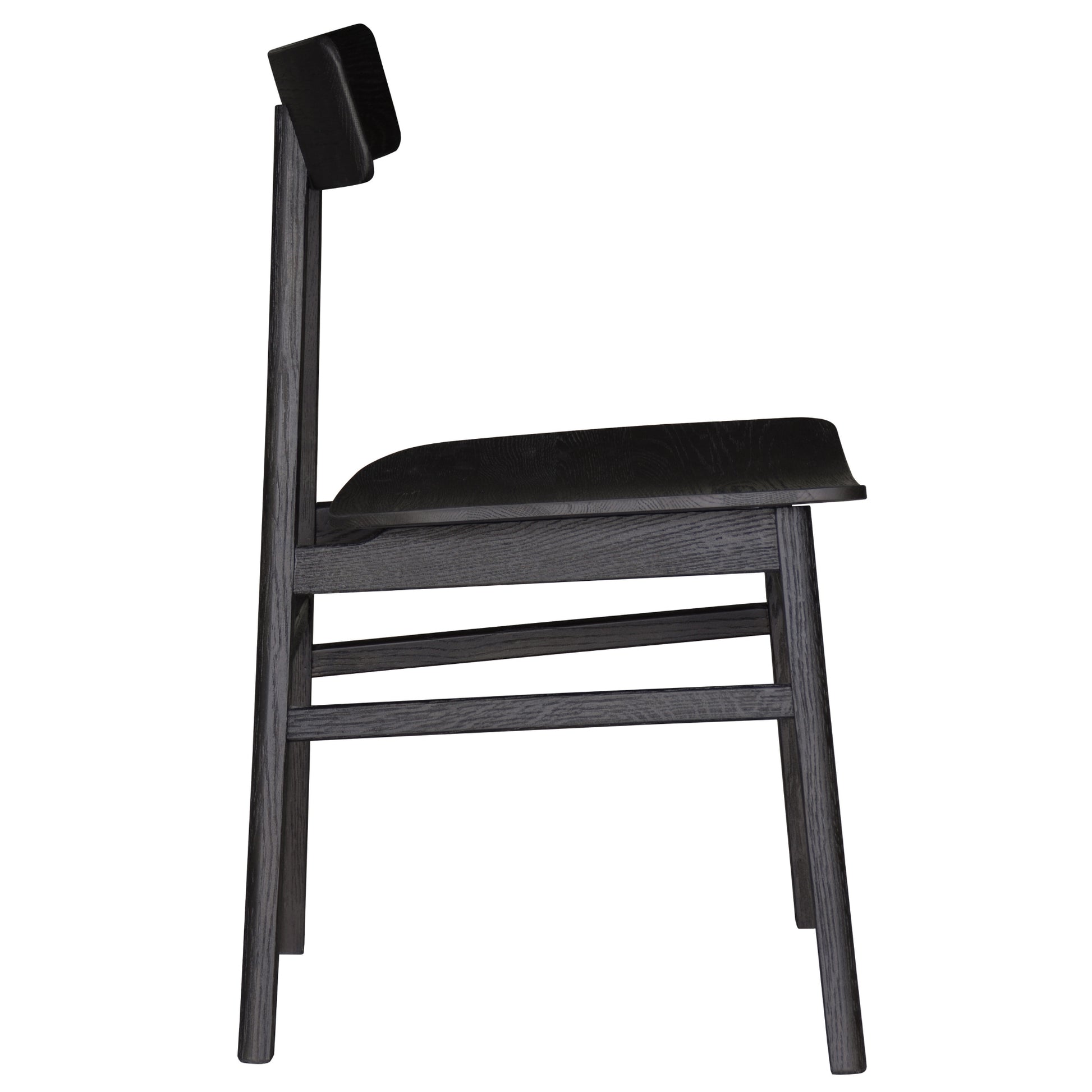 Claire Dining Chair Set of 2 Solid Oak Wood Timber Seat Furniture - Black - Cosy Abode