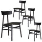 Claire Dining Chair Set of 4 Solid Oak Wood Timber Seat Furniture - Black - Cosy Abode