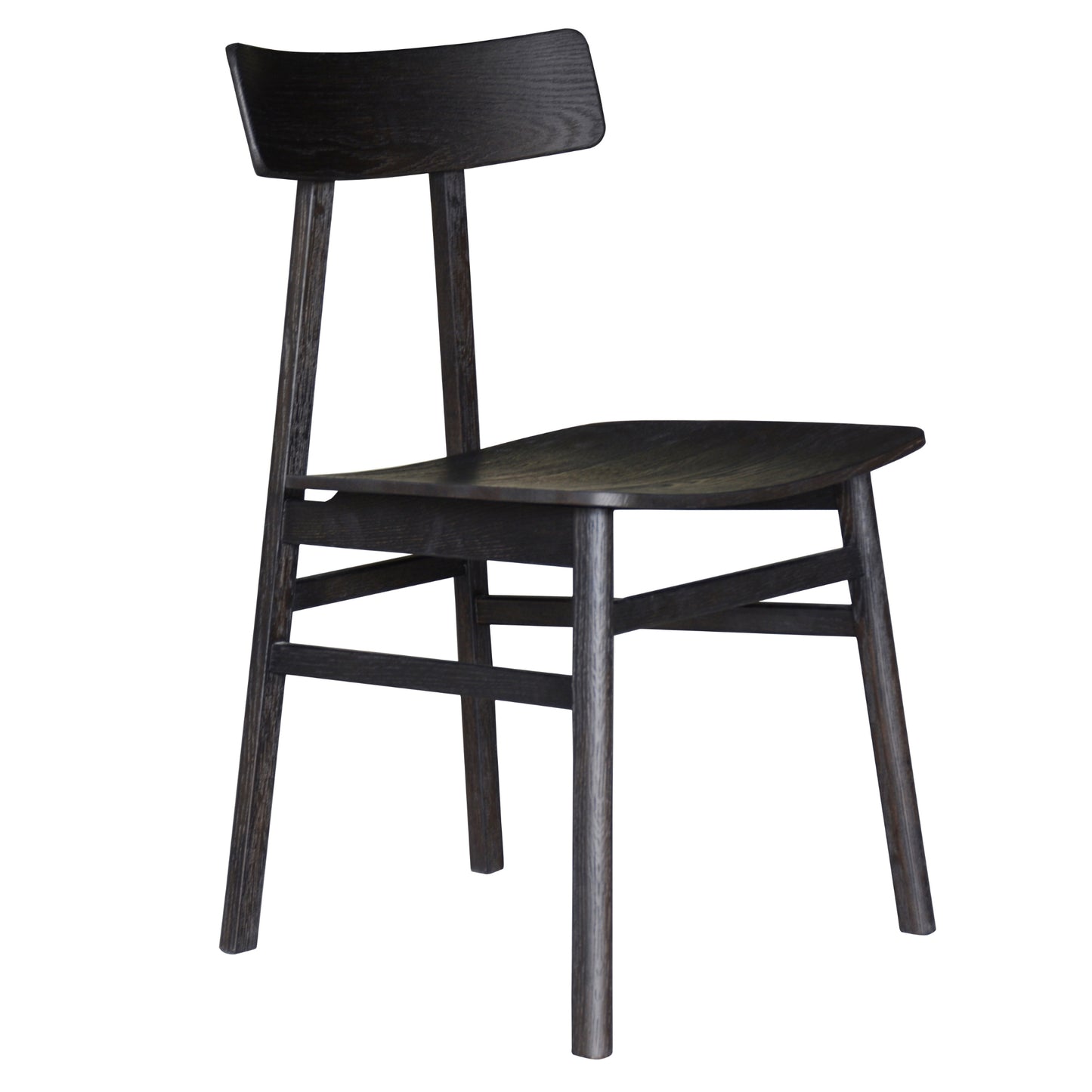 Claire Dining Chair Set of 6 Solid Oak Wood Timber Seat Furniture - Black - Cosy Abode