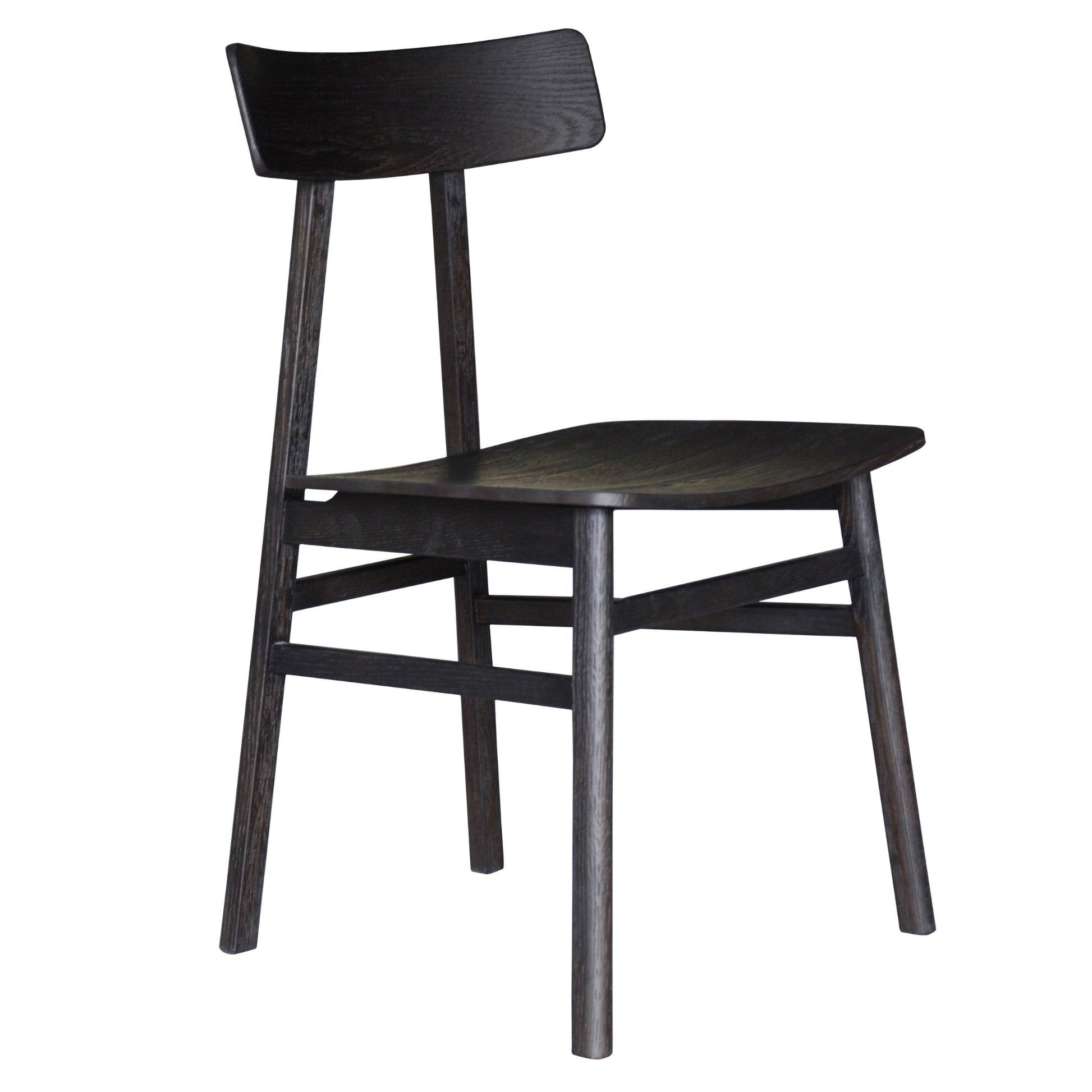 Claire Dining Chair Set of 6 Solid Oak Wood Timber Seat Furniture - Black - Cosy Abode