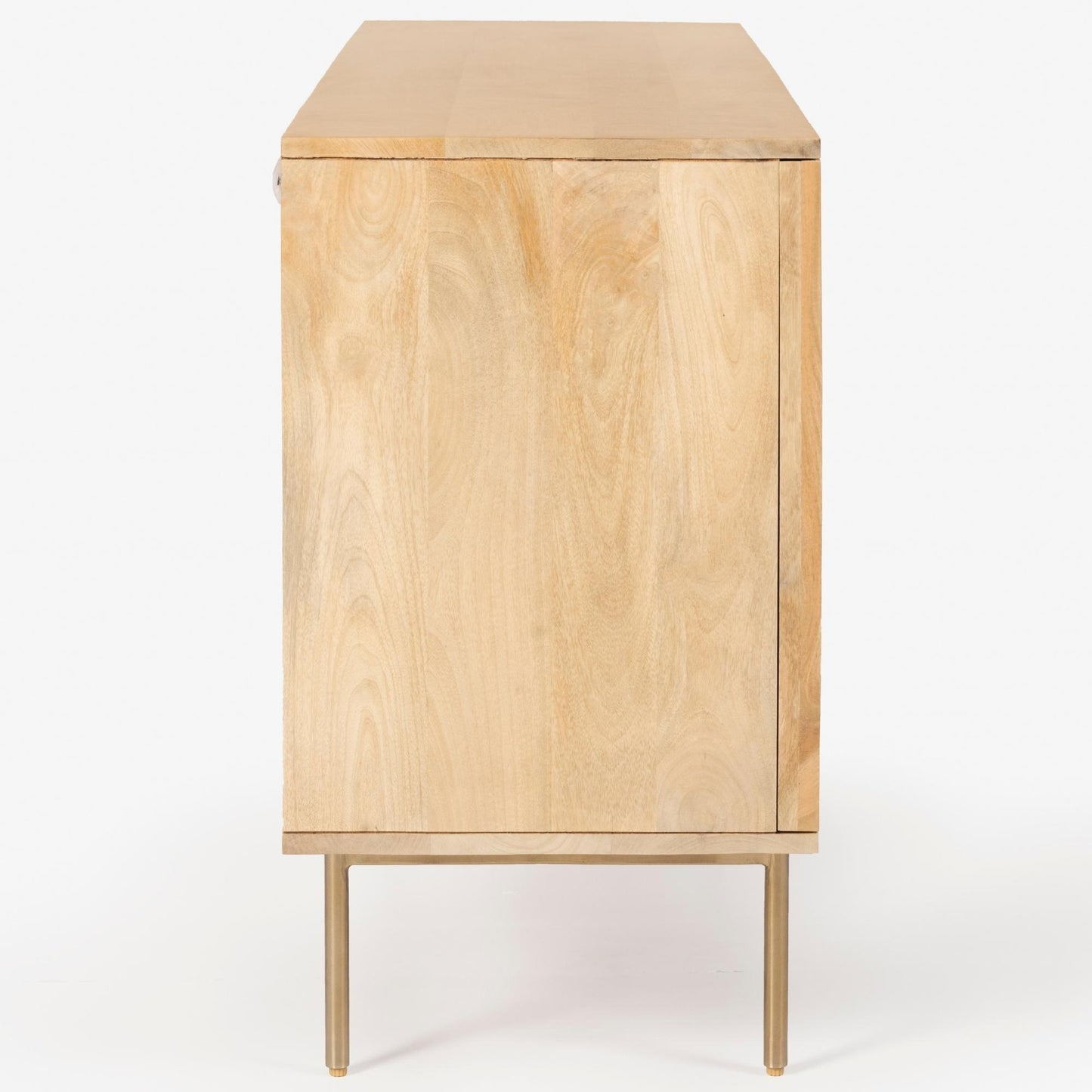 Martina Buffet Table Sideboard 145cm 3 Door Solid Mango Wood Storage Cabinet - Cosy Abode