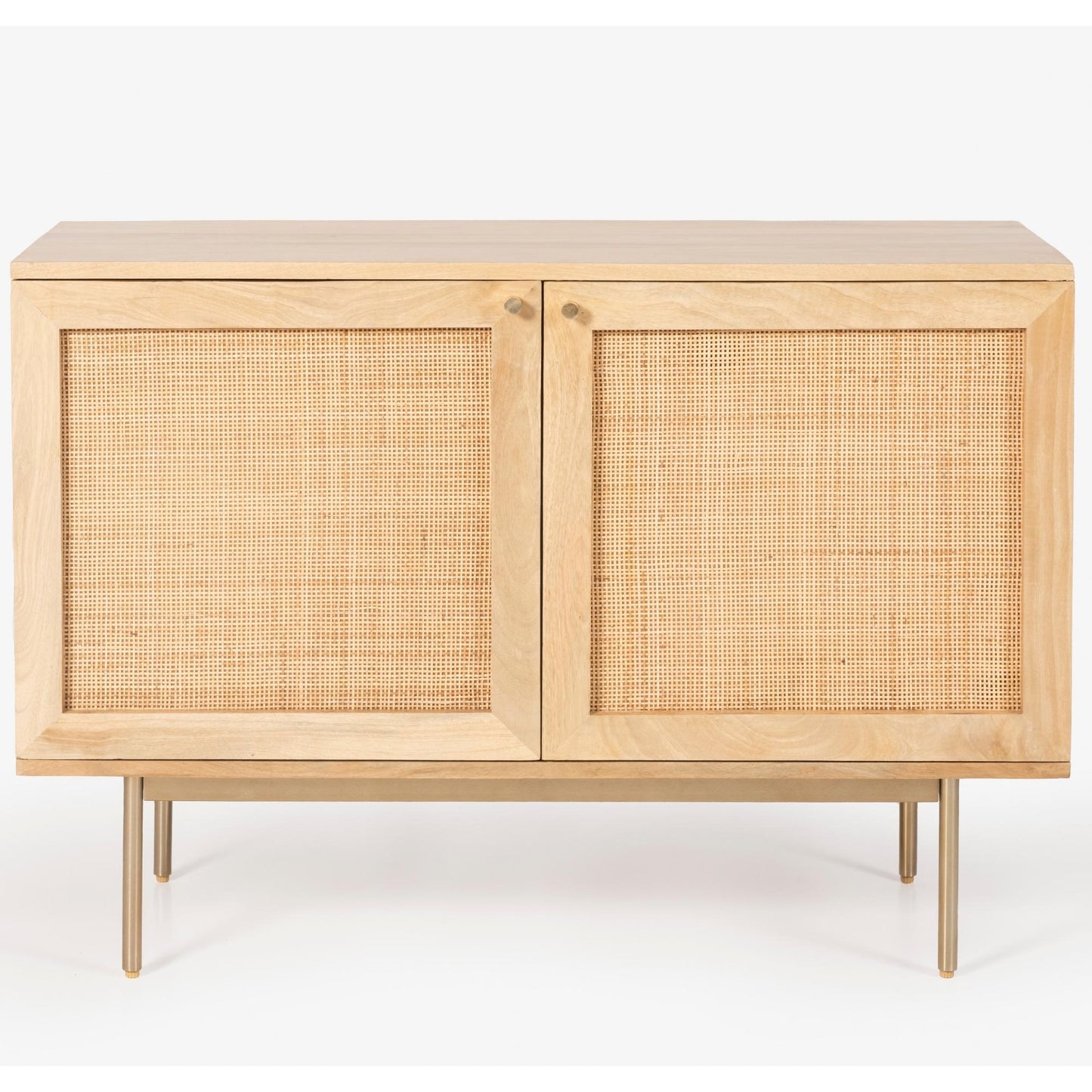 Martina Buffet Table Sideboard 100cm 2 Door Solid Mango Wood Storage Cabinet - Cosy Abode