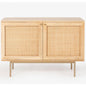 Martina Buffet Table Sideboard 100cm 2 Door Solid Mango Wood Storage Cabinet - Cosy Abode