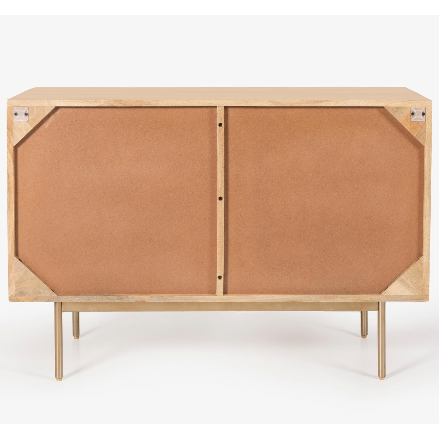 Martina Buffet Table Sideboard 100cm 2 Door Solid Mango Wood Storage Cabinet - Cosy Abode