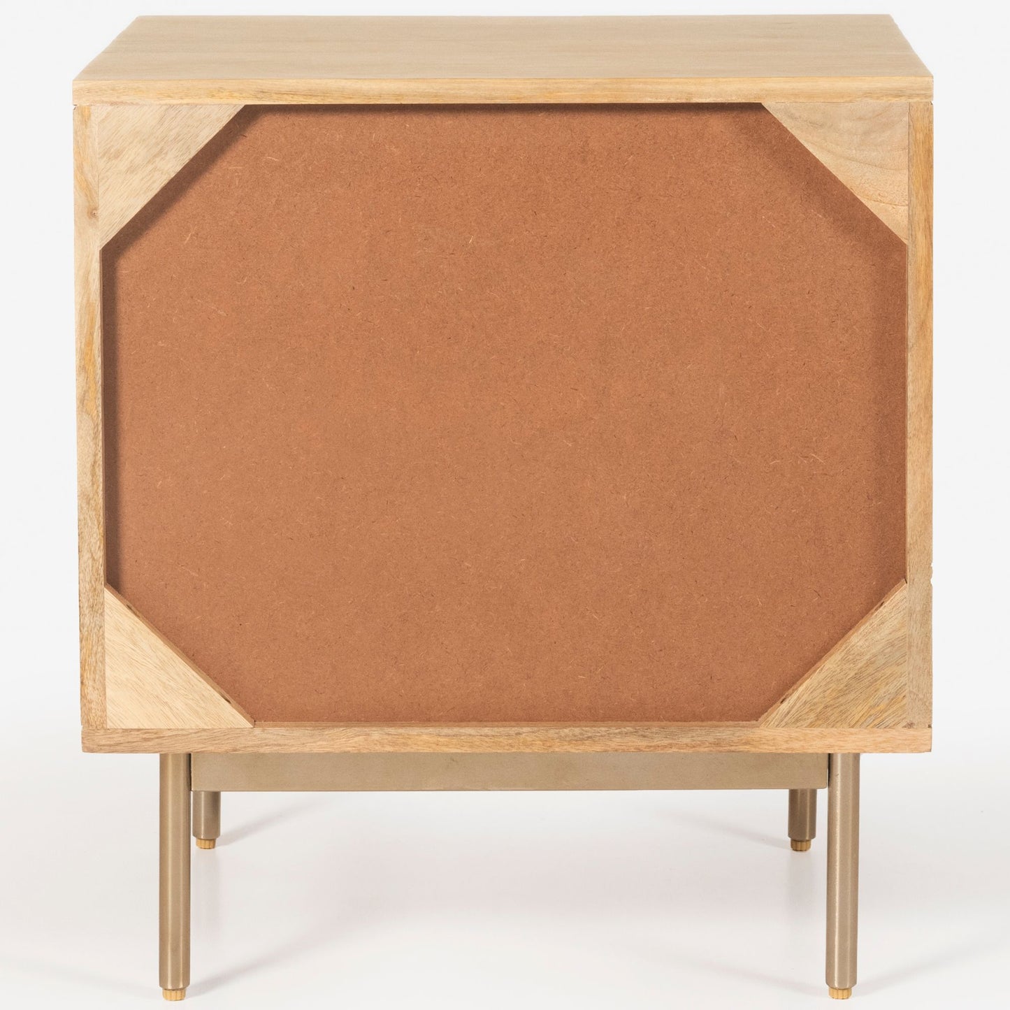 Martina Set of 2 Bedside Table 2 Drawer Storage Cabinet Solid Mango Wood Rattan - Cosy Abode