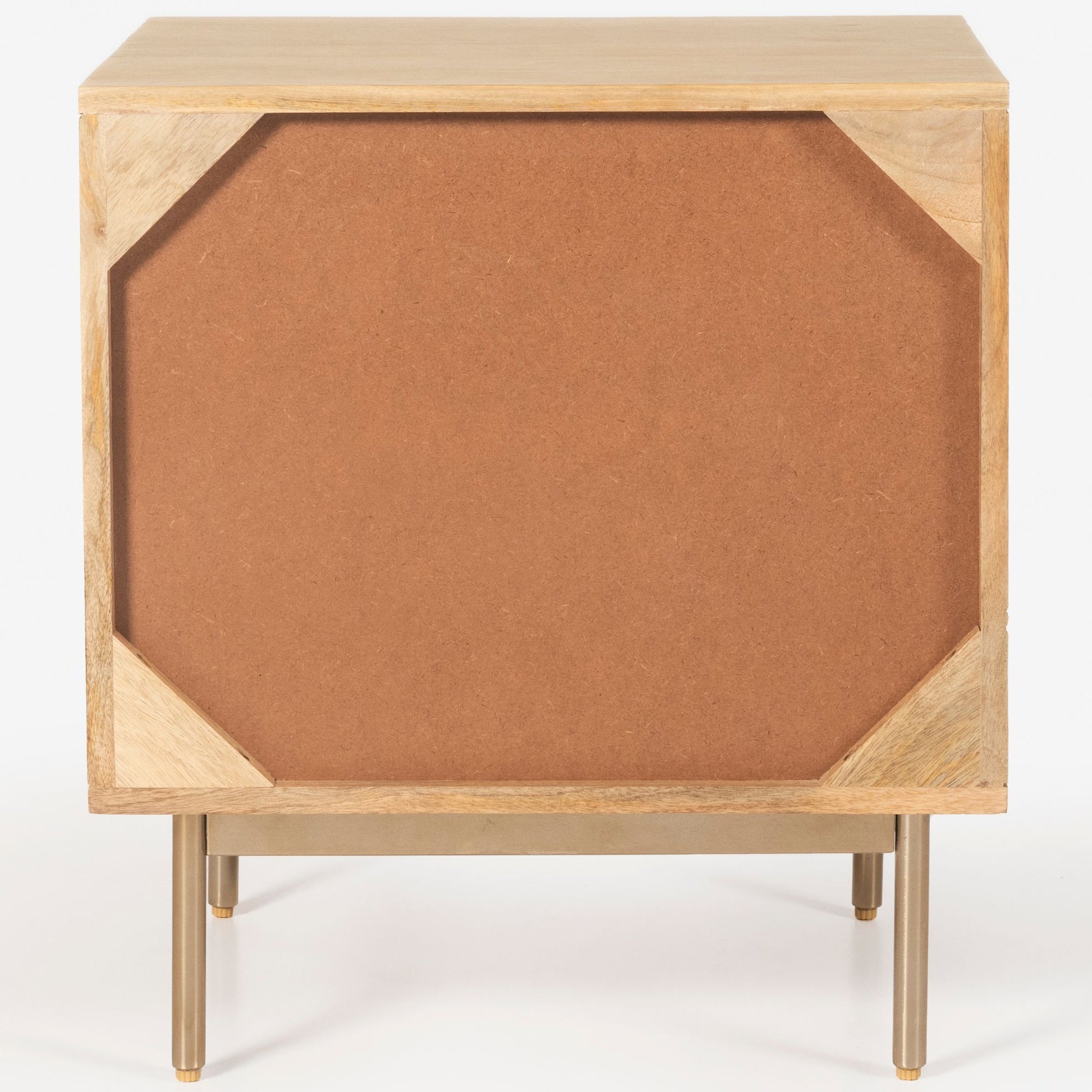 Martina Set of 2 Bedside Table 2 Drawer Storage Cabinet Solid Mango Wood Rattan - Cosy Abode