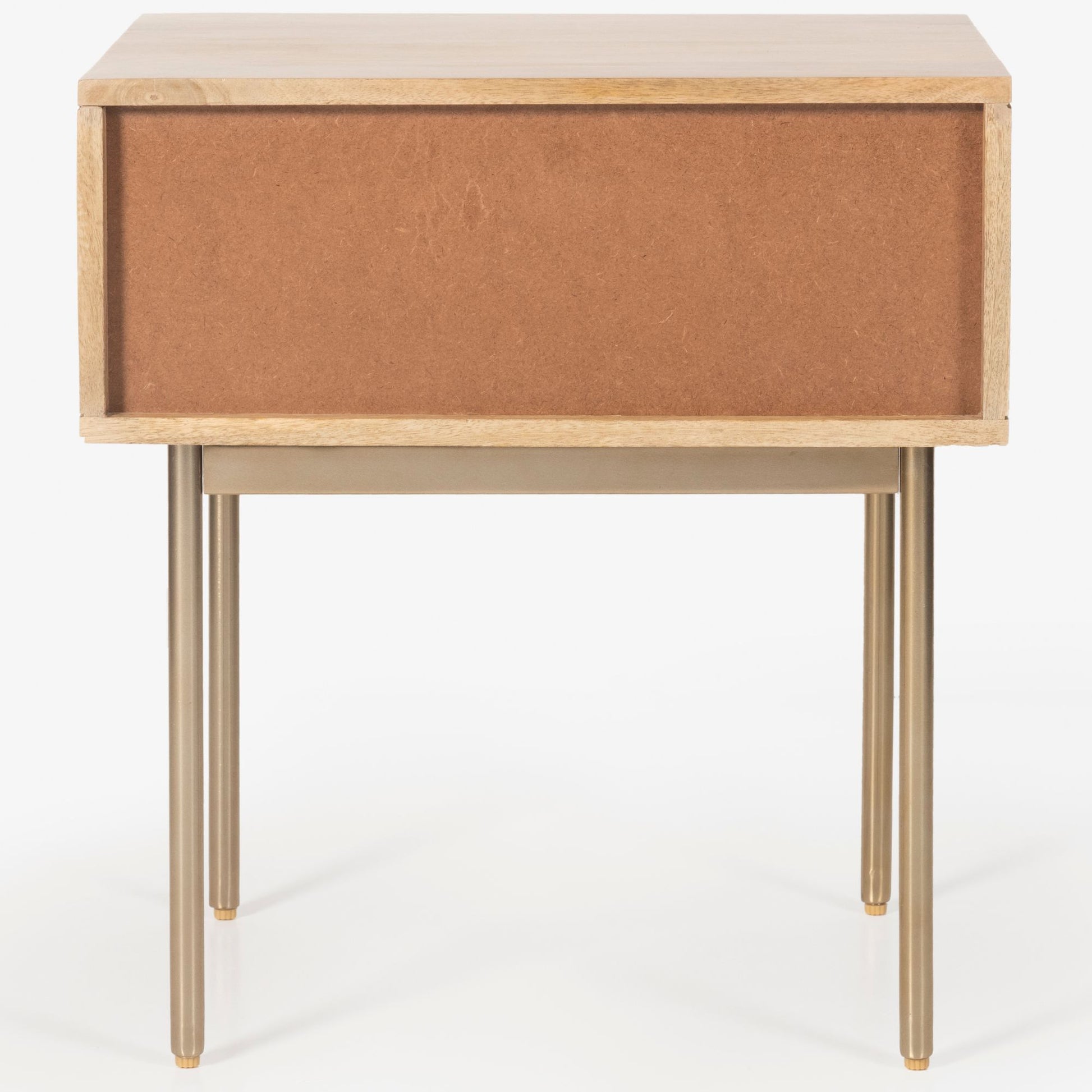 Martina Set of 2 Bedside Table 1 Drawer Storage Cabinet Solid Mango Wood Rattan - Cosy Abode