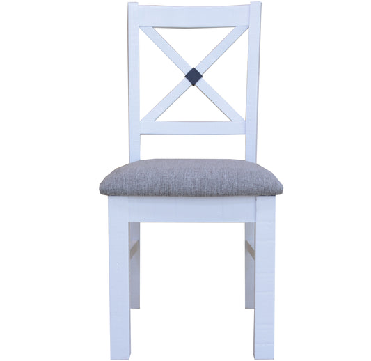 Beechworth Dining Chair Set of 2 Solid Pine Timber Wood Hampton Furniture - Grey - Cosy Abode