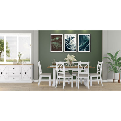 Beechworth Dining Chair Set of 2 Solid Pine Timber Wood Hampton Furniture - Grey - Cosy Abode