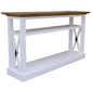 Beechworth Console Hallway Entry Table 140cm Solid Pine Wood Hampton - Grey - Cosy Abode