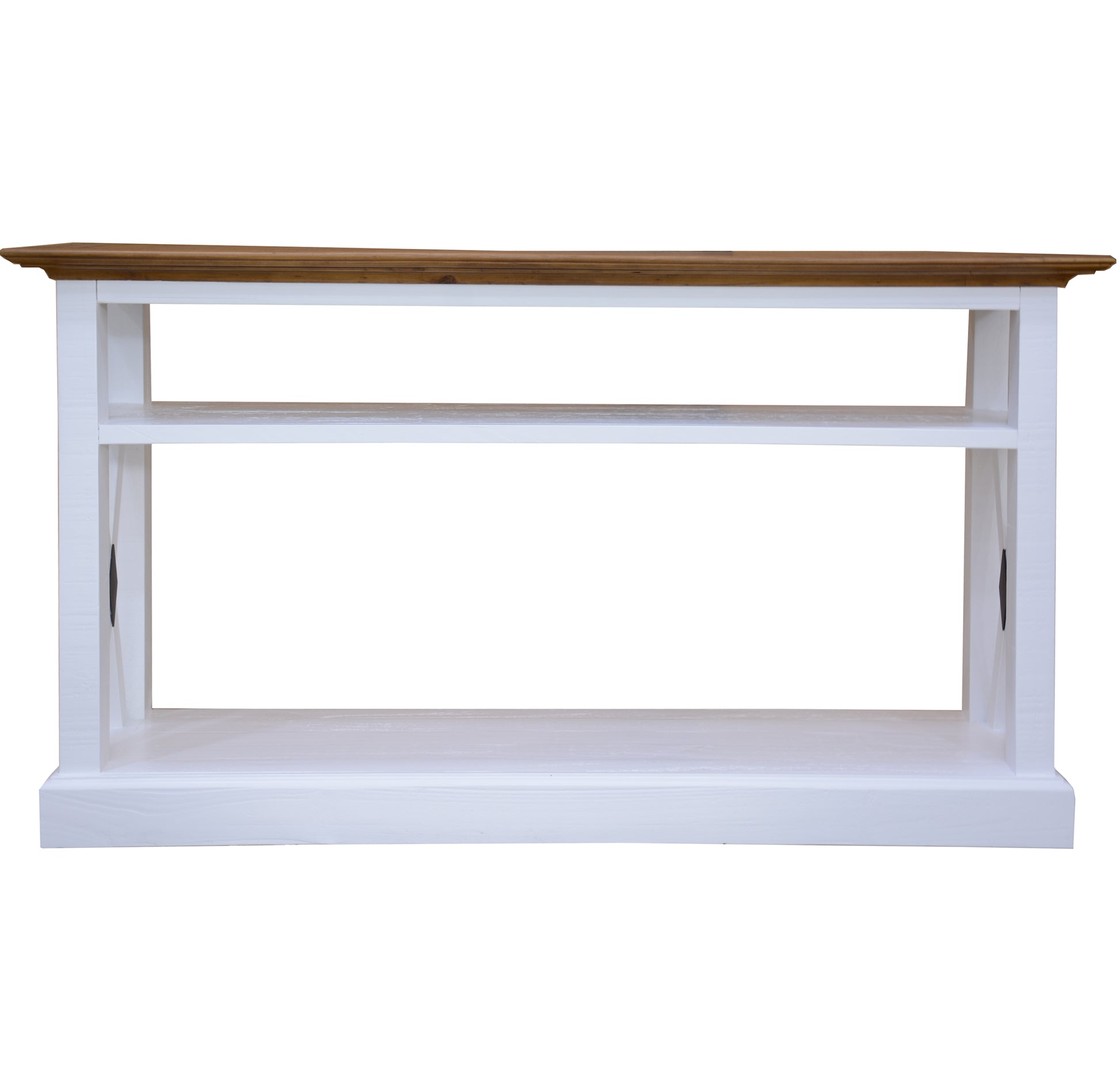Beechworth Console Hallway Entry Table 140cm Solid Pine Wood Hampton - Grey - Cosy Abode