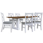 Beechworth 7pc Dining Set 200cm Table 6 Chair Pine Wood Hampton Furniture - Grey - Cosy Abode