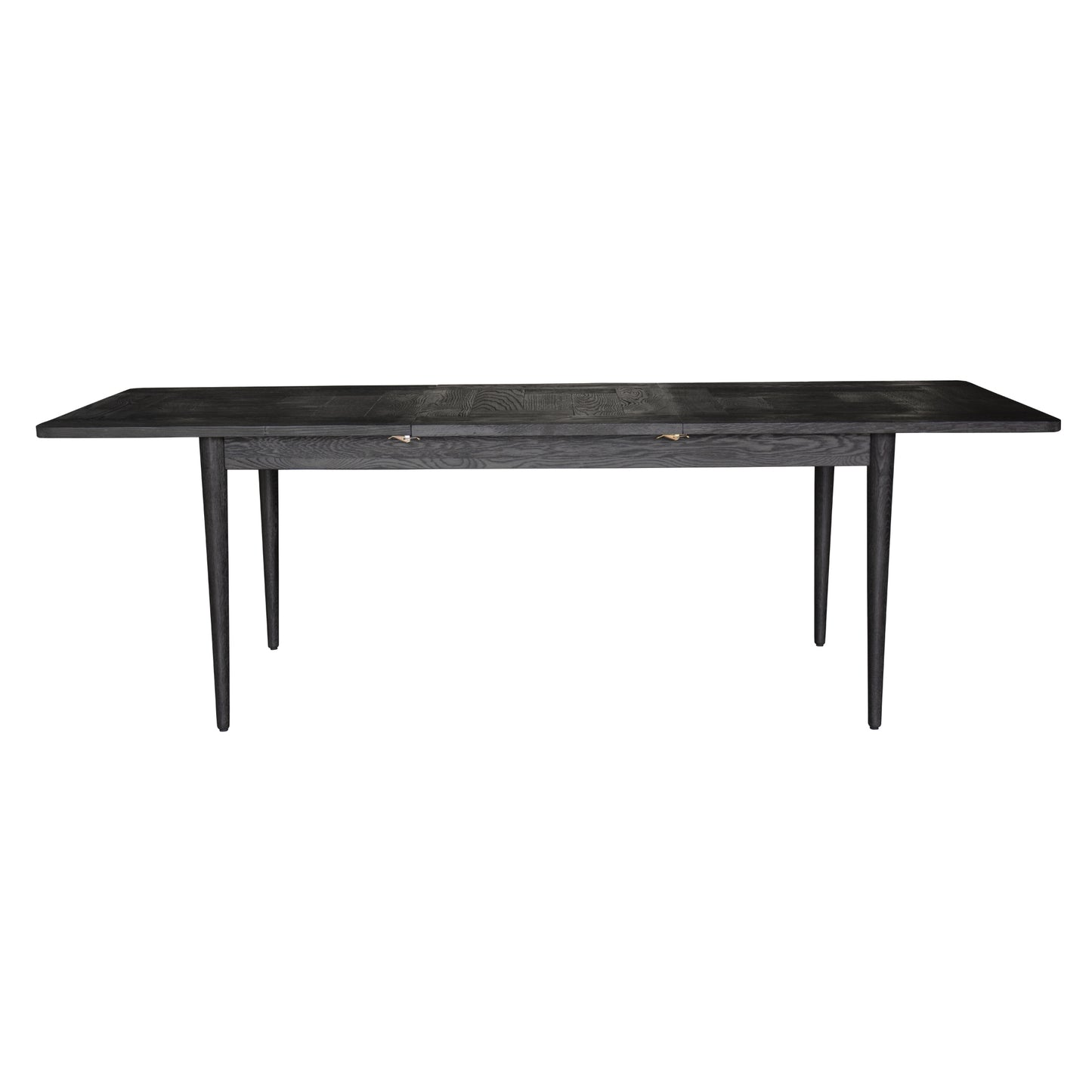 Claire 9pc Dining Set Table Extendable 170-230cm Oak Fabric Seat Chair - Black - Cosy Abode