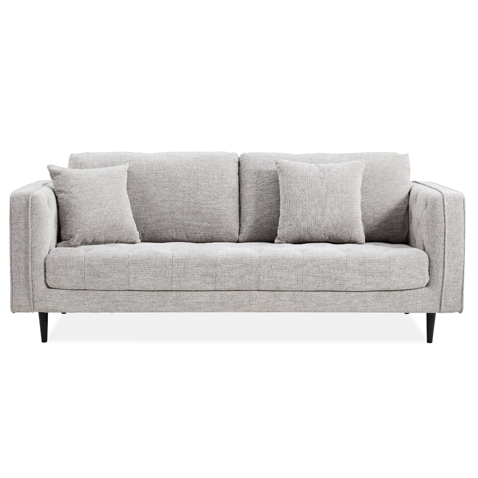 Jolie 3 Seater Sofa Fabric Uplholstered Lounge Couch - Quartz - Cosy Abode