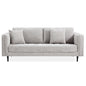 Jolie 3 Seater Sofa Fabric Uplholstered Lounge Couch - Quartz - Cosy Abode