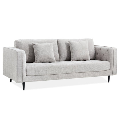 Jolie 3 Seater Sofa Fabric Uplholstered Lounge Couch - Quartz - Cosy Abode