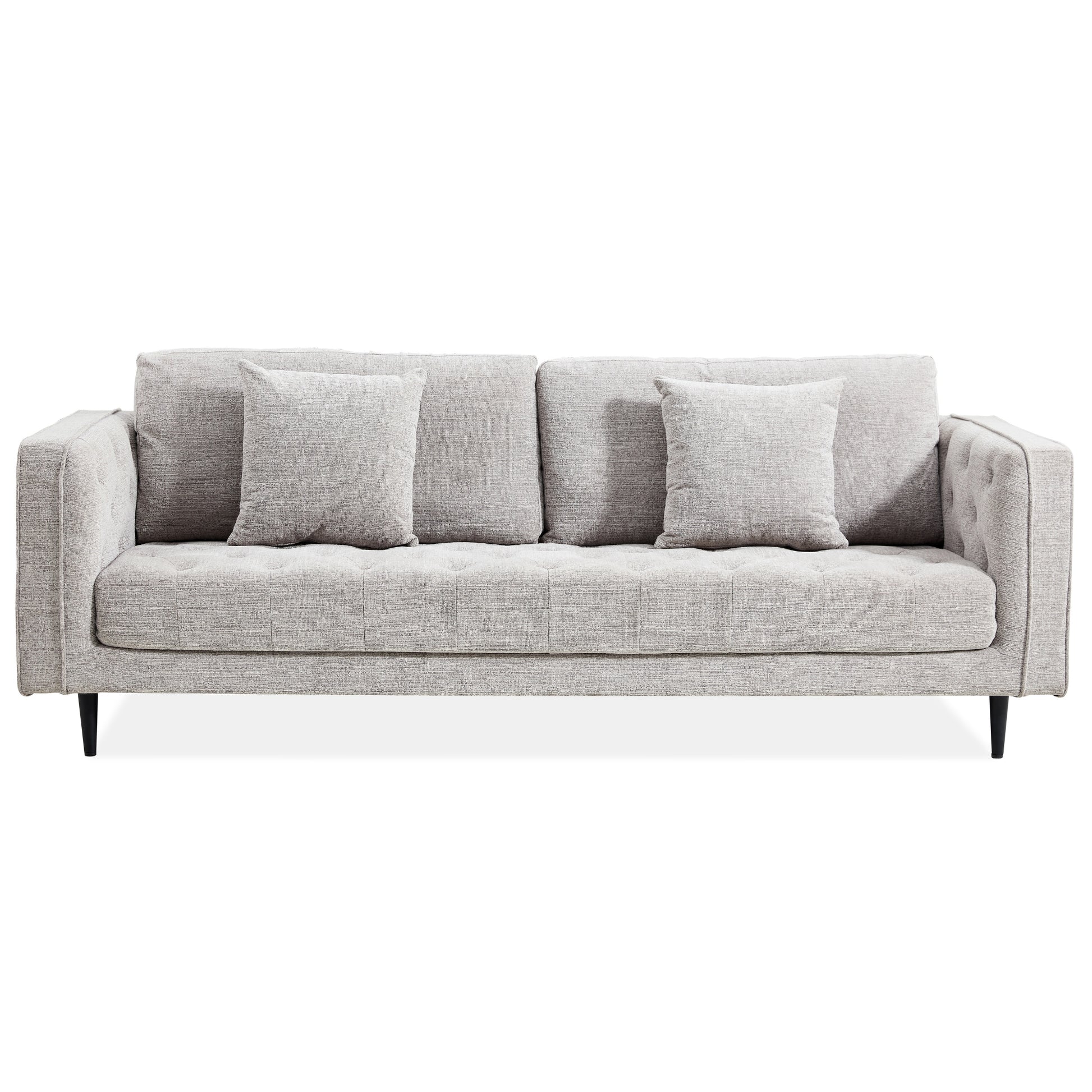 Jolie XL Size 3 Seater Sofa Fabric Uplholstered Lounge Couch - Quartz - Cosy Abode
