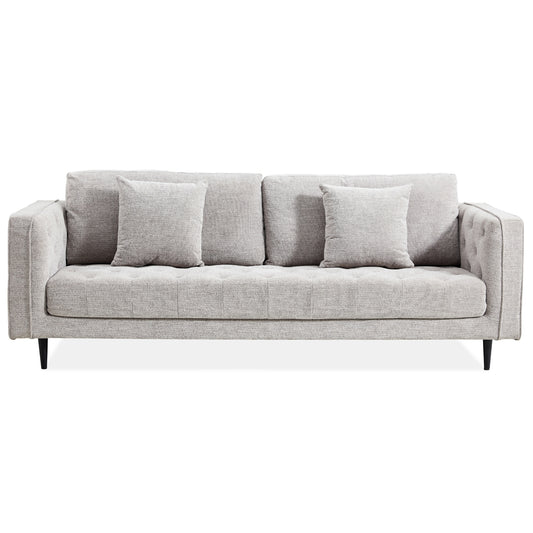 Jolie XL Size 3 Seater Sofa Fabric Uplholstered Lounge Couch - Quartz - Cosy Abode